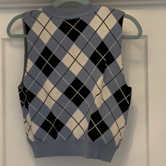 Blue Argyle Sweater Vest - Picture 2 of 3